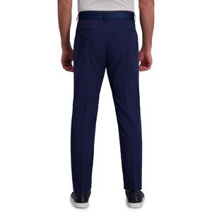 Haggar Men's Cool Right Performance Straight Fit Flat Front Pants 40w x 30L Blue